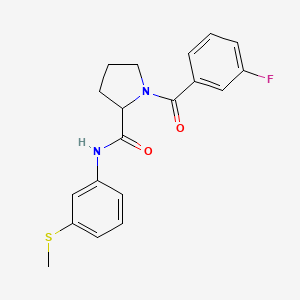 1-(3-fluorobenzoyl)-N-[3-(methylthio)phenyl]prolinamide