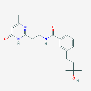 3-(3-hydroxy-3-methylbutyl)-N-[2-(4-methyl-6-oxo-1,6-dihydro-2-pyrimidinyl)ethyl]benzamide
