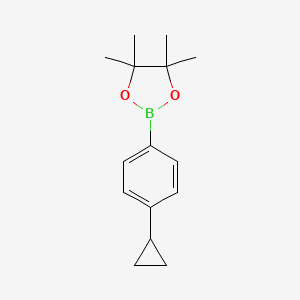 molecular formula C15H21BO2 B596374 2-(4-环丙基苯基)-4,4,5,5-四甲基-1,3,2-二氧杂硼环丁烷 CAS No. 1219741-94-2