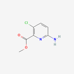 molecular formula C7H7ClN2O2 B596375 6-氨基-3-氯吡啶甲酸甲酯 CAS No. 1256835-20-7