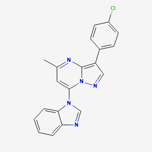 7-(1H-benzimidazol-1-yl)-3-(4-chlorophenyl)-5-methylpyrazolo[1,5-a]pyrimidine