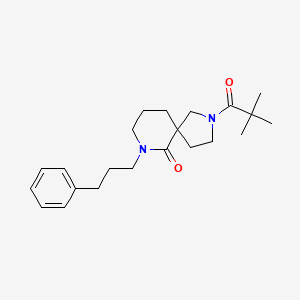 2-(2,2-dimethylpropanoyl)-7-(3-phenylpropyl)-2,7-diazaspiro[4.5]decan-6-one