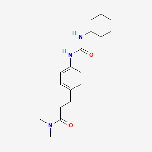 molecular formula C18H27N3O2 B5963777 3-(4-{[(cyclohexylamino)carbonyl]amino}phenyl)-N,N-dimethylpropanamide 