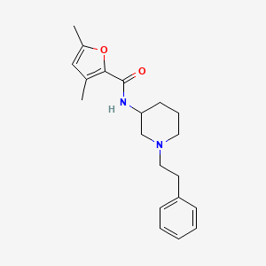 3,5-dimethyl-N-[1-(2-phenylethyl)-3-piperidinyl]-2-furamide