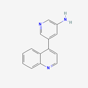 molecular formula C14H11N3 B596382 5-(Quinolin-4-yl)pyridin-3-amine CAS No. 1255635-97-2