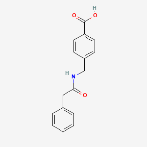 molecular formula C16H15NO3 B5963835 4-{[(phenylacetyl)amino]methyl}benzoic acid 