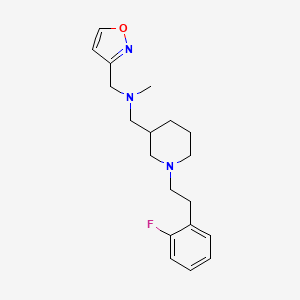 molecular formula C19H26FN3O B5963848 ({1-[2-(2-fluorophenyl)ethyl]-3-piperidinyl}methyl)(3-isoxazolylmethyl)methylamine 