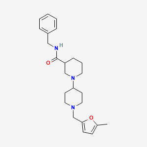molecular formula C24H33N3O2 B5963853 N-benzyl-1'-[(5-methyl-2-furyl)methyl]-1,4'-bipiperidine-3-carboxamide 