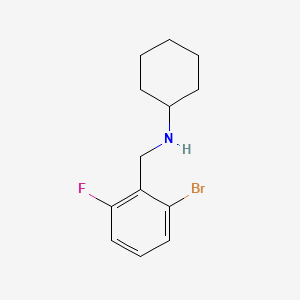 molecular formula C13H17BrFN B596387 N-[(2-bromo-6-fluorophenyl)methyl]cyclohexanamine CAS No. 1355247-90-3