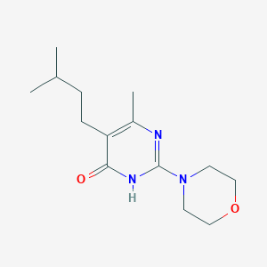 molecular formula C14H23N3O2 B5963887 6-methyl-5-(3-methylbutyl)-2-(4-morpholinyl)-4(3H)-pyrimidinone 