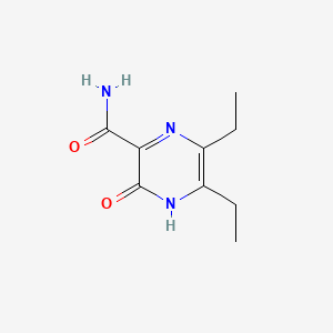 molecular formula C9H13N3O2 B596389 5,6-Diethyl-3-hydroxypyrazine-2-carboxamide CAS No. 181284-16-2