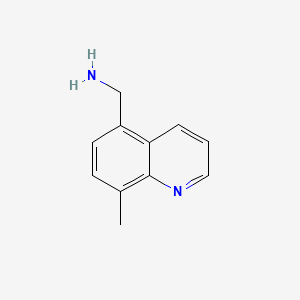 molecular formula C11H12N2 B596390 (8-甲基喹啉-5-基)甲胺 CAS No. 1211489-11-0