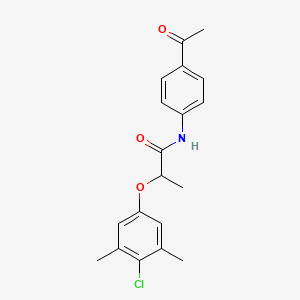 N-(4-acetylphenyl)-2-(4-chloro-3,5-dimethylphenoxy)propanamide