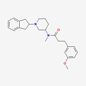 molecular formula C25H32N2O2 B5963915 N-[1-(2,3-dihydro-1H-inden-2-yl)-3-piperidinyl]-3-(3-methoxyphenyl)-N-methylpropanamide 