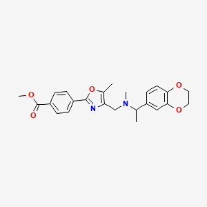 methyl 4-(4-{[[1-(2,3-dihydro-1,4-benzodioxin-6-yl)ethyl](methyl)amino]methyl}-5-methyl-1,3-oxazol-2-yl)benzoate