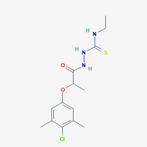 molecular formula C14H20ClN3O2S B5963956 2-[2-(4-chloro-3,5-dimethylphenoxy)propanoyl]-N-ethylhydrazinecarbothioamide 