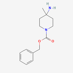 molecular formula C14H20N2O2 B596396 Benzyl 4-amino-4-methylpiperidine-1-carboxylate CAS No. 169750-59-8