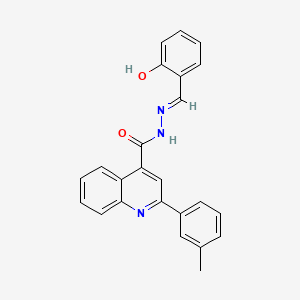molecular formula C24H19N3O2 B5963962 N'-(2-hydroxybenzylidene)-2-(3-methylphenyl)-4-quinolinecarbohydrazide 