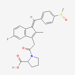 molecular formula C25H24FNO4S B5963967 1-({5-fluoro-2-methyl-1-[4-(methylsulfinyl)benzylidene]-1H-inden-3-yl}acetyl)proline 