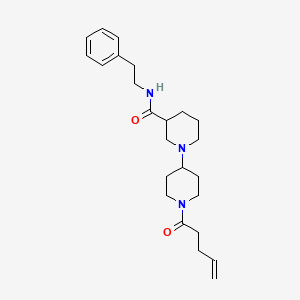molecular formula C24H35N3O2 B5963970 1'-(4-pentenoyl)-N-(2-phenylethyl)-1,4'-bipiperidine-3-carboxamide 
