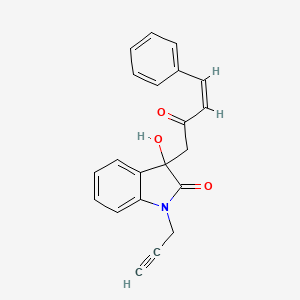 3-hydroxy-3-(2-oxo-4-phenyl-3-buten-1-yl)-1-(2-propyn-1-yl)-1,3-dihydro-2H-indol-2-one