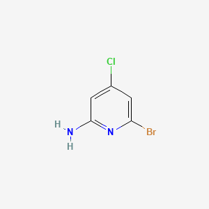 molecular formula C5H4BrClN2 B596399 6-Bromo-4-chloropyridin-2-amine CAS No. 1206249-65-1