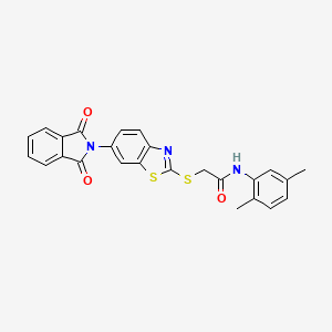 molecular formula C25H19N3O3S2 B5963990 N-(2,5-dimethylphenyl)-2-{[6-(1,3-dioxo-1,3-dihydro-2H-isoindol-2-yl)-1,3-benzothiazol-2-yl]thio}acetamide 