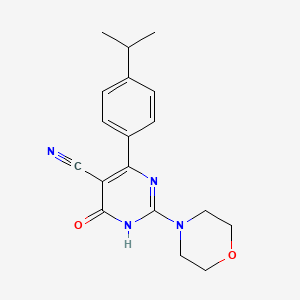 4-(4-isopropylphenyl)-2-(4-morpholinyl)-6-oxo-1,6-dihydro-5-pyrimidinecarbonitrile