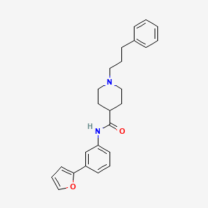 molecular formula C25H28N2O2 B5964013 N-[3-(2-furyl)phenyl]-1-(3-phenylpropyl)-4-piperidinecarboxamide 