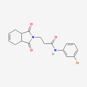 molecular formula C17H17BrN2O3 B5964021 N-(3-bromophenyl)-3-(1,3-dioxo-1,3,3a,4,7,7a-hexahydro-2H-isoindol-2-yl)propanamide 