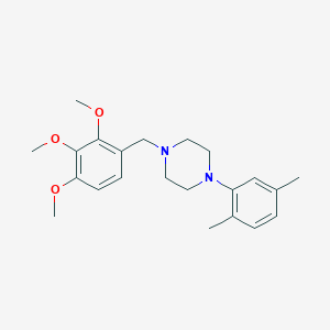 molecular formula C22H30N2O3 B5964026 1-(2,5-dimethylphenyl)-4-(2,3,4-trimethoxybenzyl)piperazine 