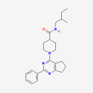 molecular formula C24H32N4O B5964031 N-(2-methylbutyl)-1-(2-phenyl-6,7-dihydro-5H-cyclopenta[d]pyrimidin-4-yl)-4-piperidinecarboxamide 