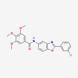 molecular formula C23H19ClN2O5 B5964039 N-[2-(3-chlorophenyl)-1,3-benzoxazol-5-yl]-3,4,5-trimethoxybenzamide 