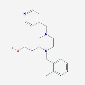 molecular formula C20H27N3O B5964045 2-[1-(2-methylbenzyl)-4-(4-pyridinylmethyl)-2-piperazinyl]ethanol 