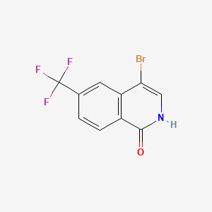 molecular formula C10H5BrF3NO B596405 4-bromo-6-(trifluoromethyl)isoquinolin-1(2H)-one CAS No. 1227608-00-5