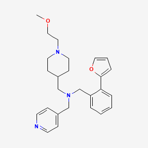 molecular formula C26H33N3O2 B5964052 1-[2-(2-furyl)phenyl]-N-{[1-(2-methoxyethyl)-4-piperidinyl]methyl}-N-(4-pyridinylmethyl)methanamine 