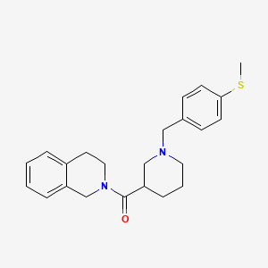 molecular formula C23H28N2OS B5964064 2-({1-[4-(methylthio)benzyl]-3-piperidinyl}carbonyl)-1,2,3,4-tetrahydroisoquinoline 