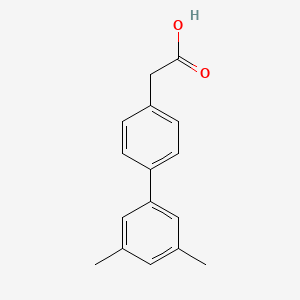 molecular formula C16H16O2 B596407 2-(3',5'-Dimethyl-[1,1'-biphenyl]-4-yl)acetic acid CAS No. 1225598-10-6