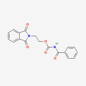 molecular formula C18H14N2O5 B5964072 2-(1,3-dioxo-1,3-dihydro-2H-isoindol-2-yl)ethyl benzoylcarbamate 