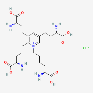 molecular formula C24H40ClN5O8 B596409 Isodesmosine chloride CAS No. 10059-18-4