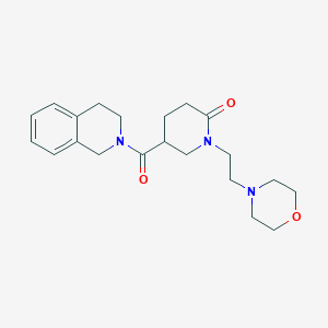 molecular formula C21H29N3O3 B5964096 5-(3,4-dihydro-2(1H)-isoquinolinylcarbonyl)-1-[2-(4-morpholinyl)ethyl]-2-piperidinone 