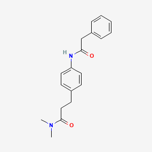 molecular formula C19H22N2O2 B5964141 N,N-dimethyl-3-{4-[(phenylacetyl)amino]phenyl}propanamide 