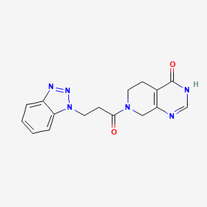 molecular formula C16H16N6O2 B5964169 7-[3-(1H-1,2,3-benzotriazol-1-yl)propanoyl]-5,6,7,8-tetrahydropyrido[3,4-d]pyrimidin-4(3H)-one 