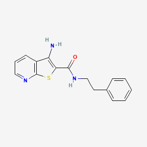 molecular formula C16H15N3OS B5964175 3-amino-N-(2-phenylethyl)thieno[2,3-b]pyridine-2-carboxamide 