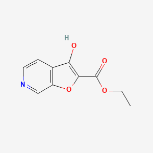 molecular formula C10H9NO4 B596418 3-羟基呋喃[2,3-c]吡啶-2-羧酸乙酯 CAS No. 106531-50-4