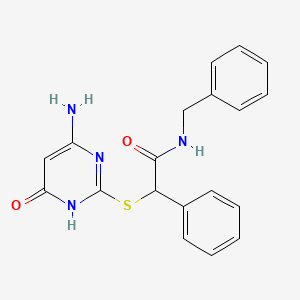 molecular formula C19H18N4O2S B5964232 2-[(4-amino-6-oxo-1,6-dihydro-2-pyrimidinyl)thio]-N-benzyl-2-phenylacetamide 