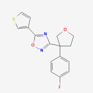 3-[3-(4-fluorophenyl)tetrahydro-3-furanyl]-5-(3-thienyl)-1,2,4-oxadiazole