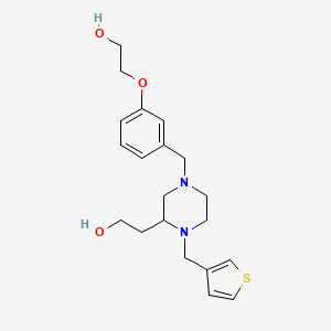 2-[4-[3-(2-hydroxyethoxy)benzyl]-1-(3-thienylmethyl)-2-piperazinyl]ethanol