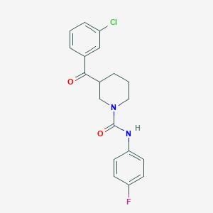molecular formula C19H18ClFN2O2 B5964240 3-(3-chlorobenzoyl)-N-(4-fluorophenyl)-1-piperidinecarboxamide 