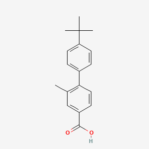 molecular formula C18H20O2 B596425 3-甲基-4-(4-叔丁基苯基)苯甲酸 CAS No. 1261923-72-1